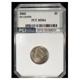 1883 'V' NICKEL NO CENTS PCI CH/GEM BU