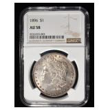 1896 MORGAN DOLLAR NGC AU58