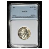 1951 WASHINGTON QUARTER NNC SUPERB GEM BU