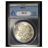 1890 MORGAN DOLLAR ANACS MS-63