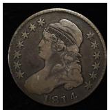 1814 BUST HALF DOLLAR FINE