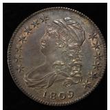 1809 BUST HALF DOLLAR AU/BU COLOR