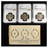 1936-P,D,S COLUMBIA COMMEM HALF SET NGC MS-65