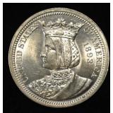 1893 ISABELLA QUARTER GEM BU