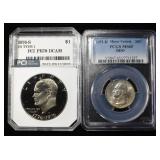 (2) GRADED COINS