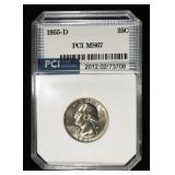 1955-D WASHINGTON QUARTER PCI SUPERB GEM BU