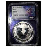 2011-P KOALA 1 OZ .999 SILVER NGC  MS69