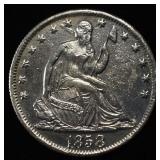 1858-S LIBERTY SEATED HALF DOLLAR CLEANED BU
