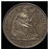 1856-O LIBERTY SEATED 50C NICE UNC NEAR CH