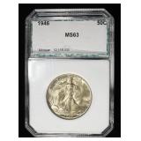 1946 WALKING LIBERTY HALF DOLLAR PCI CH BU