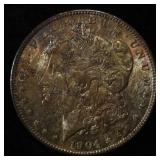 1904-O MORGAN DOLLAR GEM BU GREAT COLOR