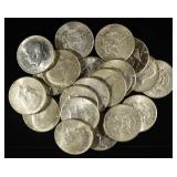 (20) 40% SILVER KENNEDY HALF DOLLARS