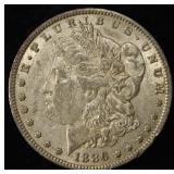 1886-O MORGAN DOLLAR XF/AU