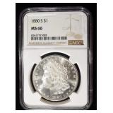 1880-S MORGAN DOLLAR NGC MS66