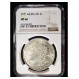 1921 MORGAN DOLLAR NGC MS61
