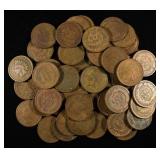 (50) INDIAN HEAD CENTS