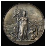 1891 SWISS SHOOTING MEDAL MORGES VAUD SILVER