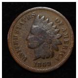 1869 INDIAN CENT VG