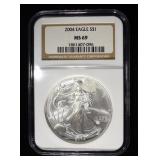 2004 AMERICAN SILVER EAGLE NGC MS69