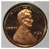 1981-S MEMORIAL CENT GEM PROOF