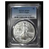 2018 AMERICAN SILVER EAGLE PCGS MS69