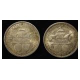 (2) 1893 HALF DOLLAR COMMEMS COLUMBUS