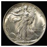 1937 WALKING LIBERTY HALF DOLLAR GEM BU