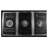 1974 & (2) 1971 EISENHOWER PROOF DOLLARS