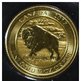 2017 CANADA 1/4 OZ GOLD BUFFALO .9999 FINE