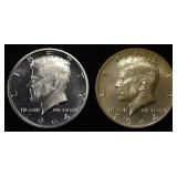 (2) 90% SILVER 1964 KENNEDY HALF DOLLARS PROOF BU