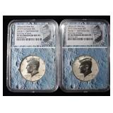 (2) 2019-S KENNEDY HALF DOLLARS NGC REV PF70