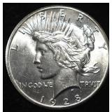 1928 PEACE DOLLAR CH BU