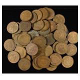 (50) INDIAN HEAD CENTS