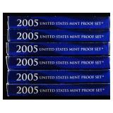 (6) 2005 MINT PROOF SETS