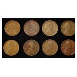 8 NICE EARLY SEMIKEY WHEAT CENTS