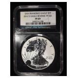 2012-S SILVER EAGLE NGC REV PF-69 EARLY RELEASE