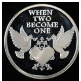 WEDDING 1 OZ .999 SILVER ROUND