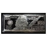 $100 NOTE 4 OZ .999 SILVER