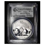 2013 CHINA 10 YN 1 OZ .999 PCGS MS70