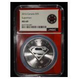 2016 1 OZ SILVER CANADA SUPERMAN NGC MS-69