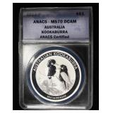 2013-P AUSTRALIA KOOKABURRA ANACS MS70 DCAM