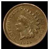 1863 INDIAN HEAD CENT AU