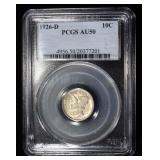 1926-D MERCURY DIME PCGS AU50