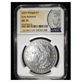 2024 MORGAN DOLLAR NGC MS70 EARLY RELEASES