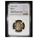 1952-S WASHINGTON QUARTER NGC MS67