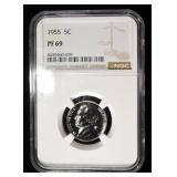 1955 JEFFERSON NICKEL NGC PF69