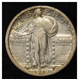 1918/7-S STANDING LIBERTY QUARTER XF