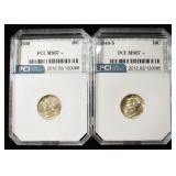 1939 & 1940-S MERCURY DIME PCI SUPERB GEM BU