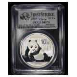 2015 CHINA $10Y SILVER PANDA PCGS MS70