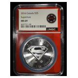 2016 1 OZ SILVER CANADA SUPERMAN NGC MS-69